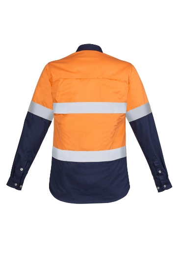 Picture of Syzmik, Womens Hi Vis Spliced Industrial L/S Shirt - Hoop Taped